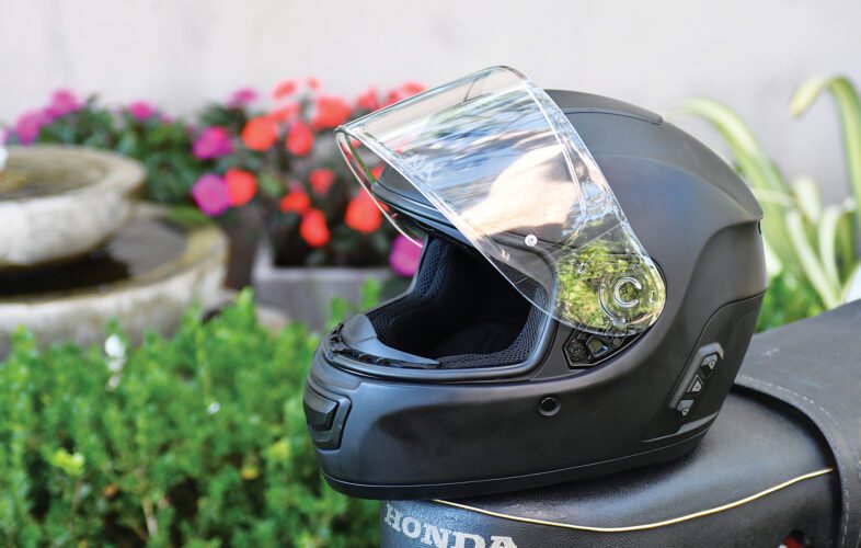 Best Adventure Motorcycle GPS and Sena Momentum Helmet Image