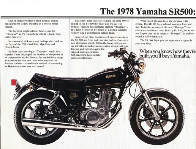 Suck, Squeeze, Bang, Blow: 1978-1981 Yamaha SR500